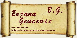 Bojana Genčević vizit kartica